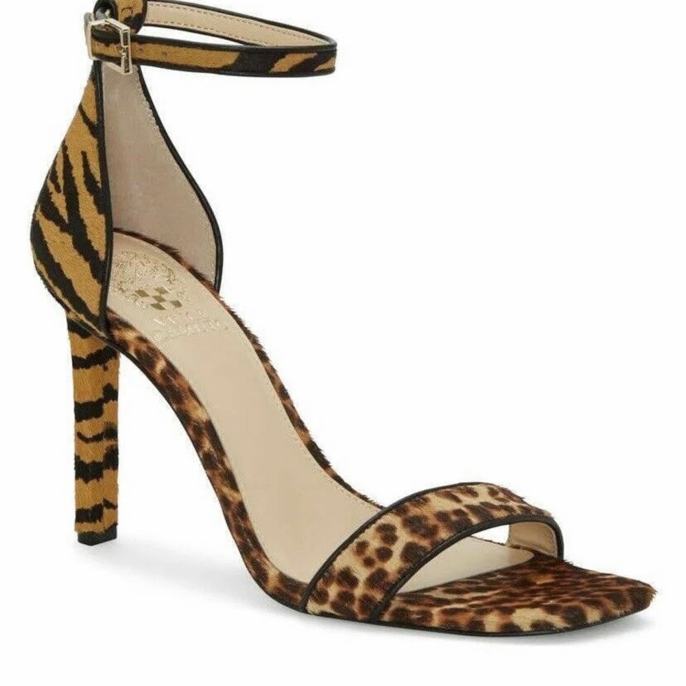 Vince Camuto Lauralie Leopard Print Ankle Strap Sandal